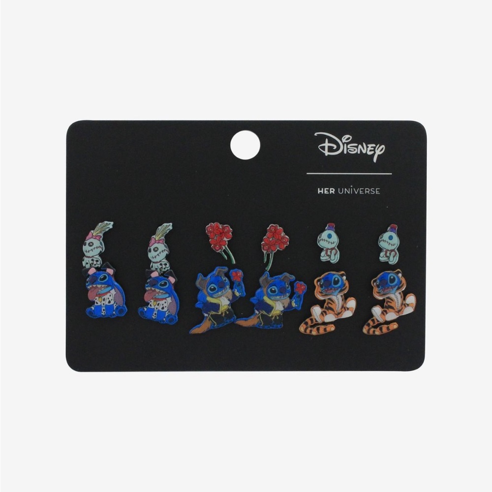 Disney Stitch Character Mashup Stud Earring‎ Set Hot Topic Lilo & Stitch